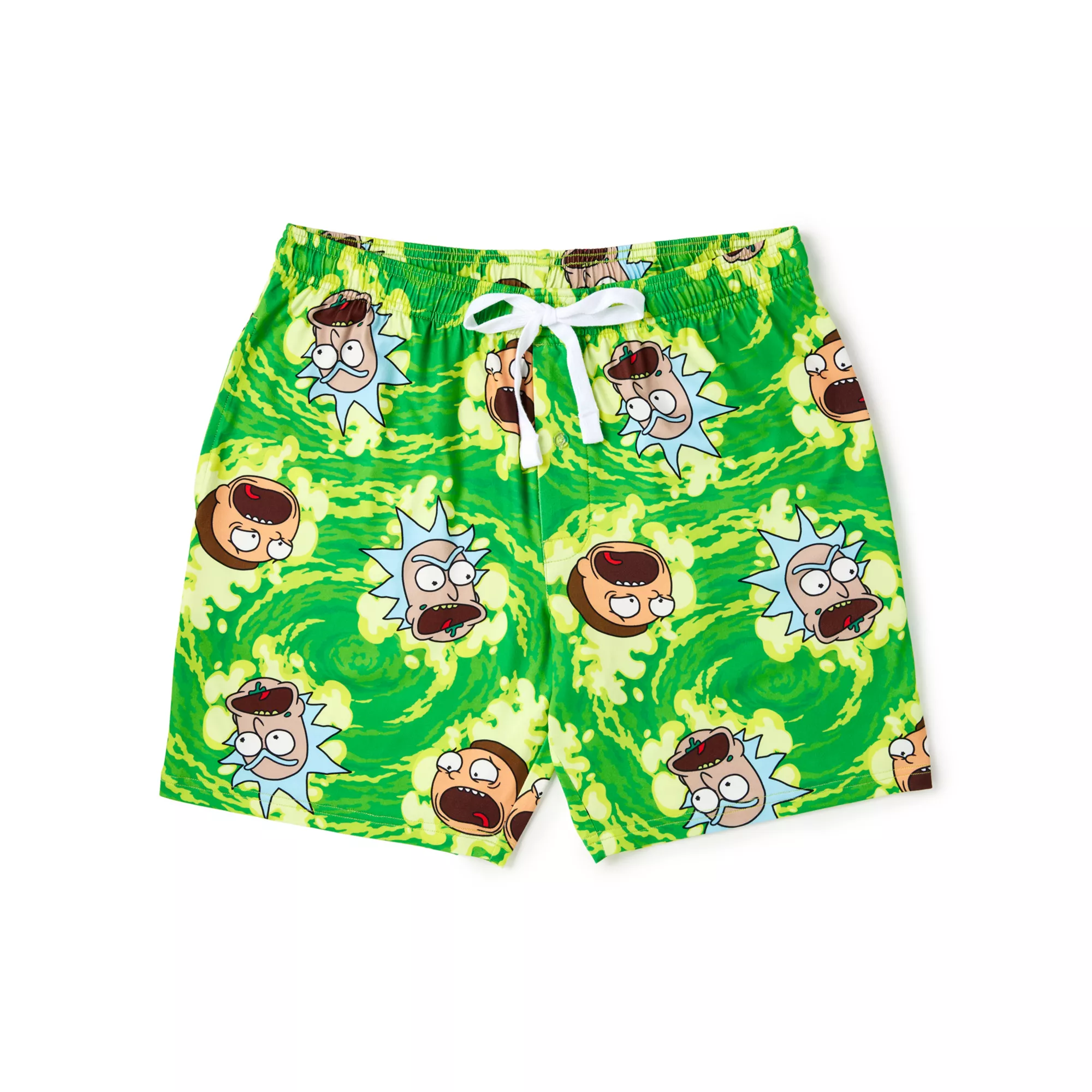 Green Rick and Morty Lounge Shorts at Spencer's