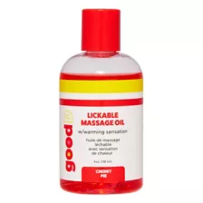 Cherry Flavored Lickable Warming Massage Oil 4 oz. - good D at Spencer's