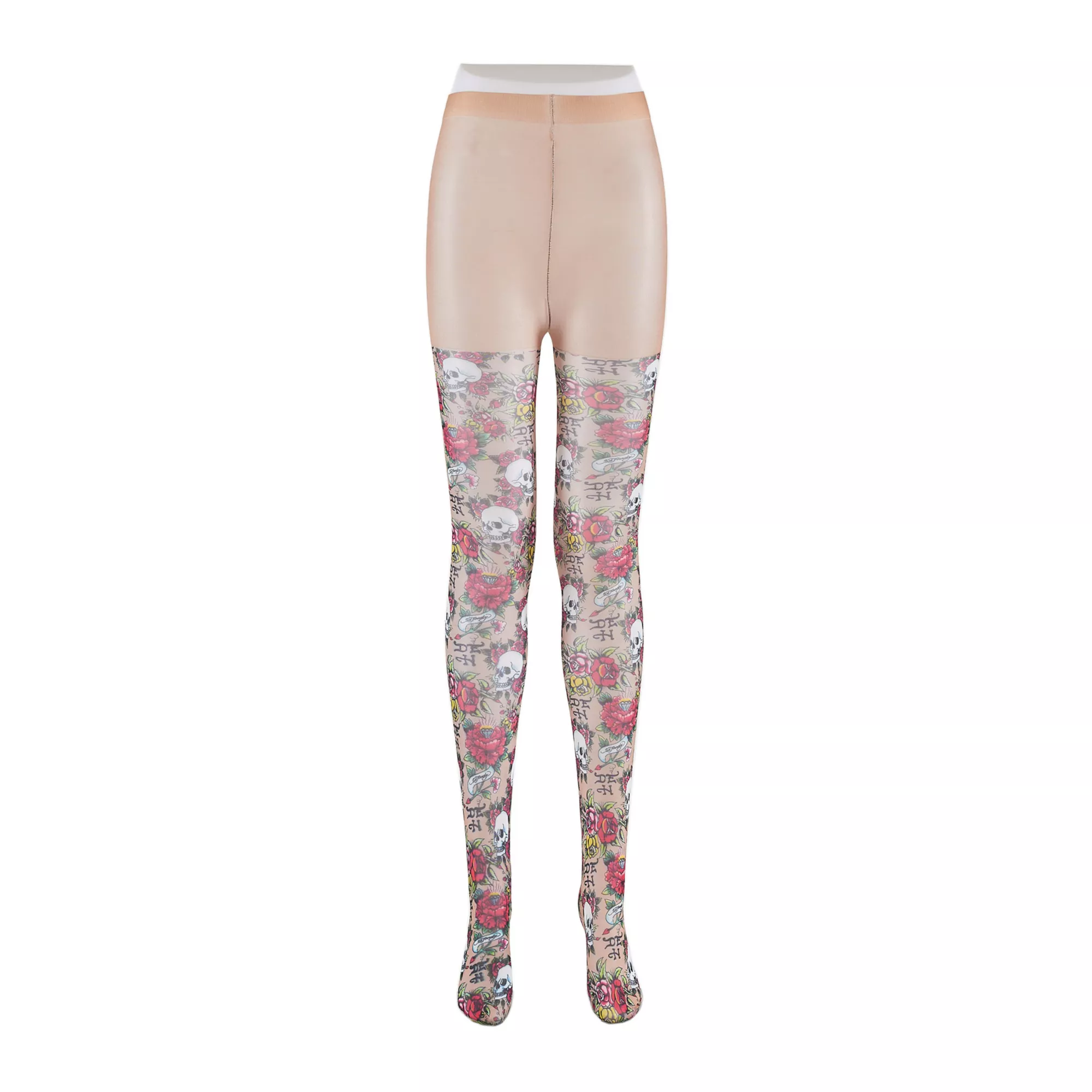 Floral Skull Tattoo Tights - Ed Hardy at Spencer's