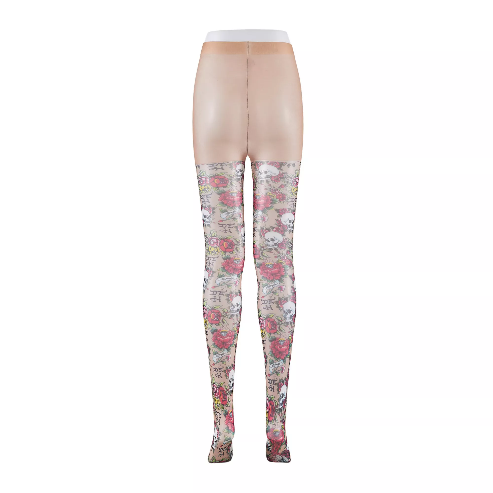Floral Skull Tattoo Tights - Ed Hardy at Spencer's