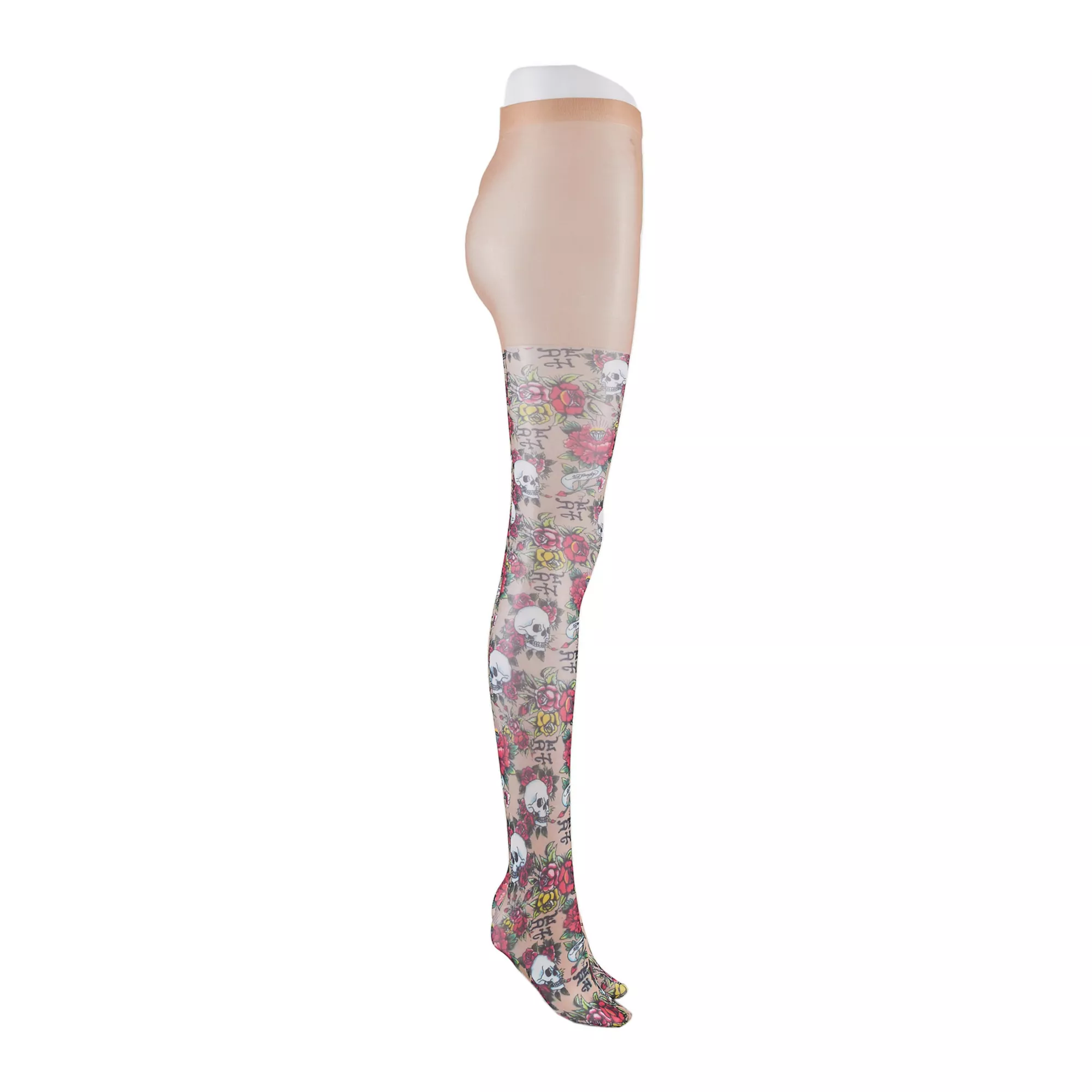Floral Skull Tattoo Tights - Ed Hardy at Spencer's