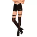 Spiked Garter Thigh High Stockings at Spencer's