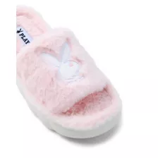 Pink Playboy Furry Slides at Spencer's