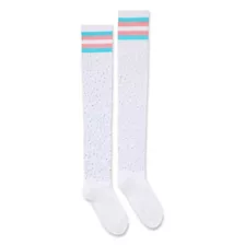 Transgender Pride Rhinestone Knee High Socks at Spencer's