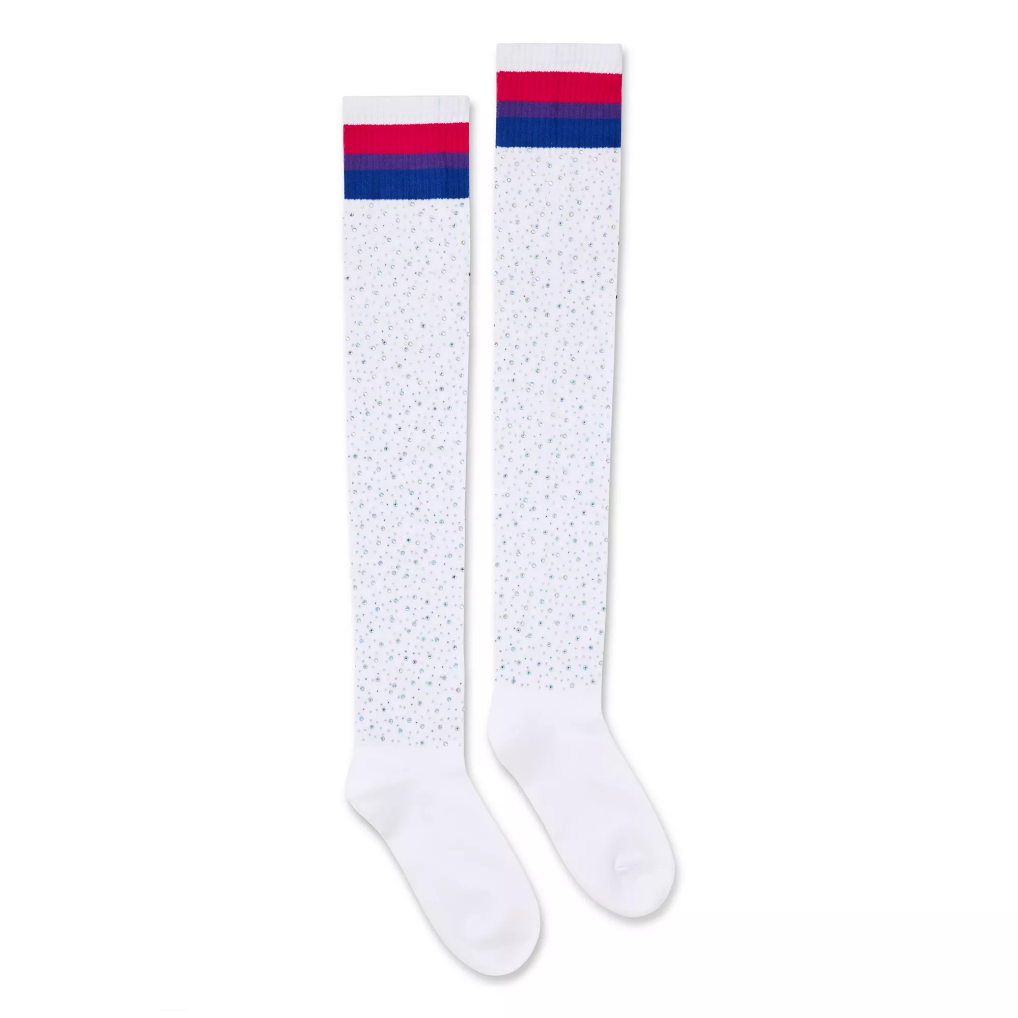 Bisexual Pride Rhinestone Knee High Socks at Spencer's