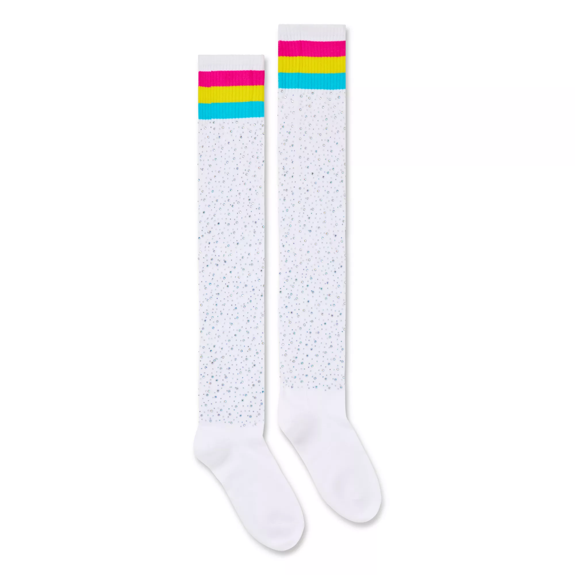 Pansexual Pride Rhinestone Knee High Socks at Spencer's