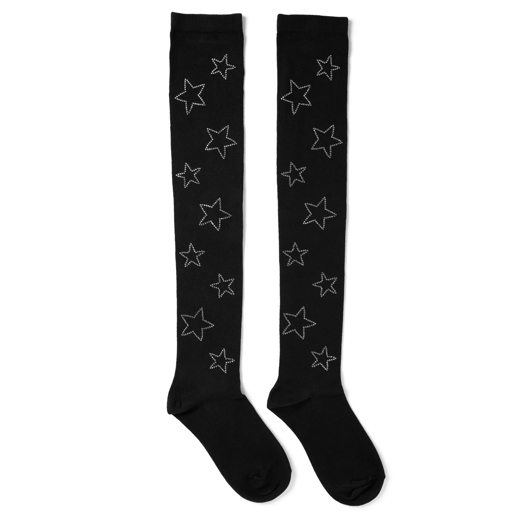 Rhinestone Star Over the Knee Socks at Spencer's