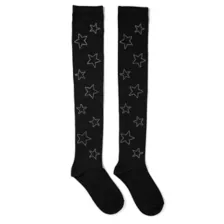 Rhinestone Star Over the Knee Socks at Spencer's
