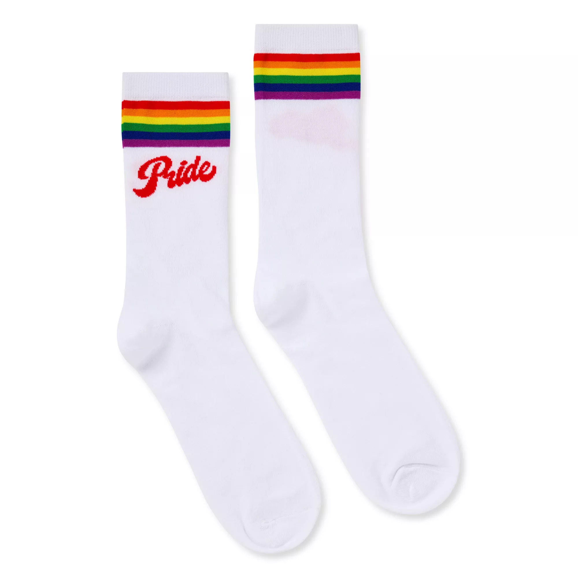 Rainbow Pride Crew Socks at Spencer's