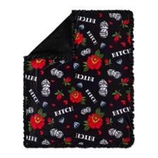 Y2K Bitch Dice Fleece Blanket at Spencer's