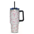 Pink and Silver Bedazzled Tumbler with Straw - 40 oz. at Spencer's
