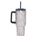 Pink and Silver Bedazzled Tumbler with Straw - 40 oz. at Spencer's