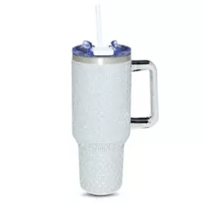 White and Silver Rhinestone Tumbler - 40 oz. at Spencer's