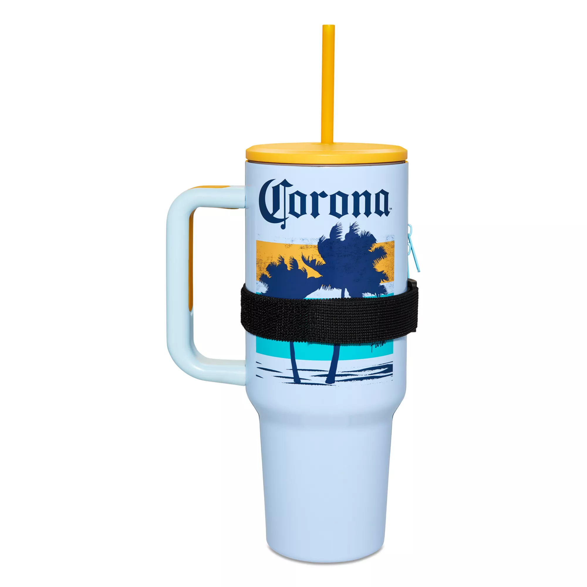 Corona Palm Tree Travel Tumbler with Straw and Pouch - 40 oz. at Spencer's