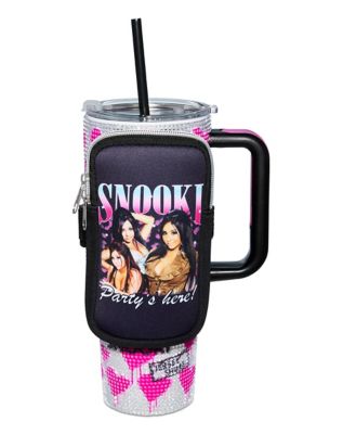 Snooki Rhinestone Travel Tumbler with Straw and Accessory Pouch 40 oz. - Jersey  Shore - Spencer's