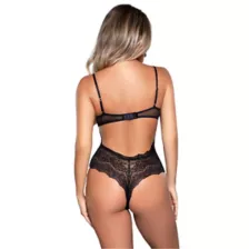 Black Lace Bodysuit at Spencer's