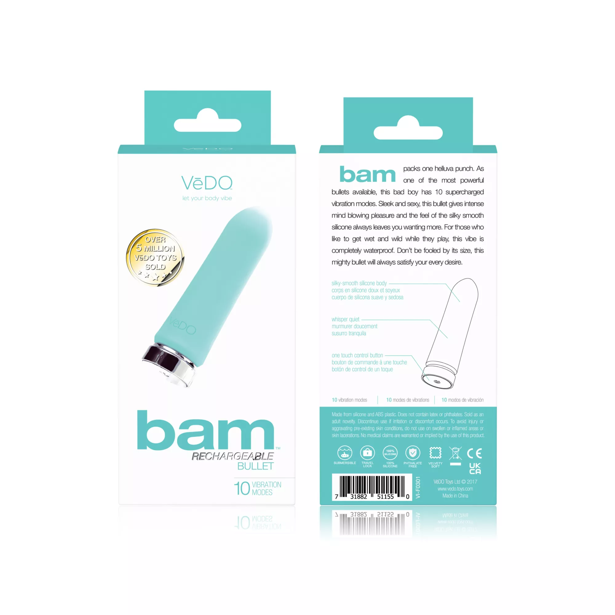 VeDO Bam Rechargeable Bullet Vibrator at Spencer's