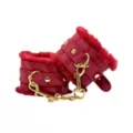 Sangria Fur Cuffs - Pleasure Bound at Spencer's
