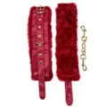 Sangria Fur Cuffs - Pleasure Bound at Spencer's
