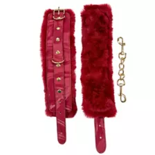 Sangria Fur Cuffs - Pleasure Bound at Spencer's