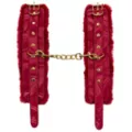 Sangria Fur Cuffs - Pleasure Bound at Spencer's
