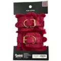 Sangria Fur Cuffs - Pleasure Bound at Spencer's