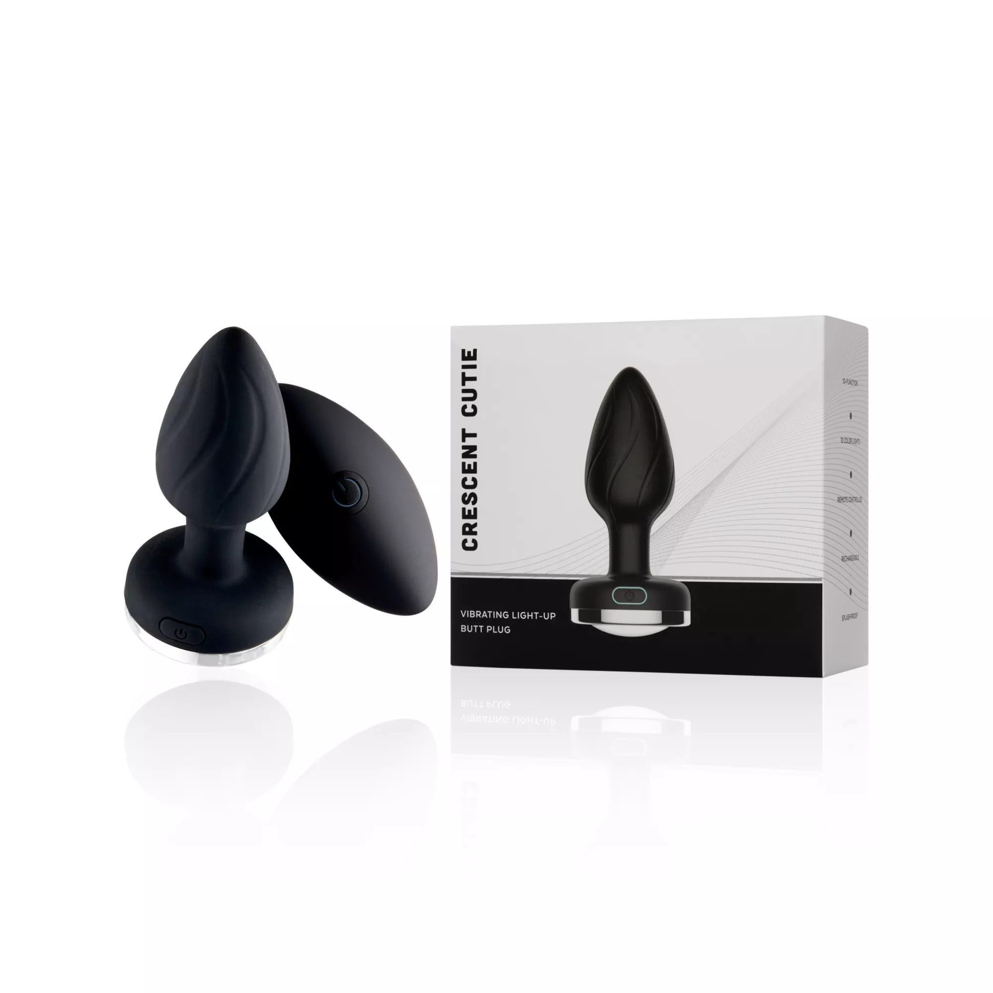 Crescent Cutie Silicone Vibrating Light-Up Butt Plug at Spencer's