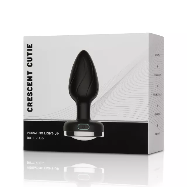 Crescent Cutie Silicone Vibrating Light-Up Butt Plug at Spencer's