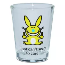 I Just Can't Seem to Care Shot Glass 2 oz. - It's Happy Bunny at Spencer's
