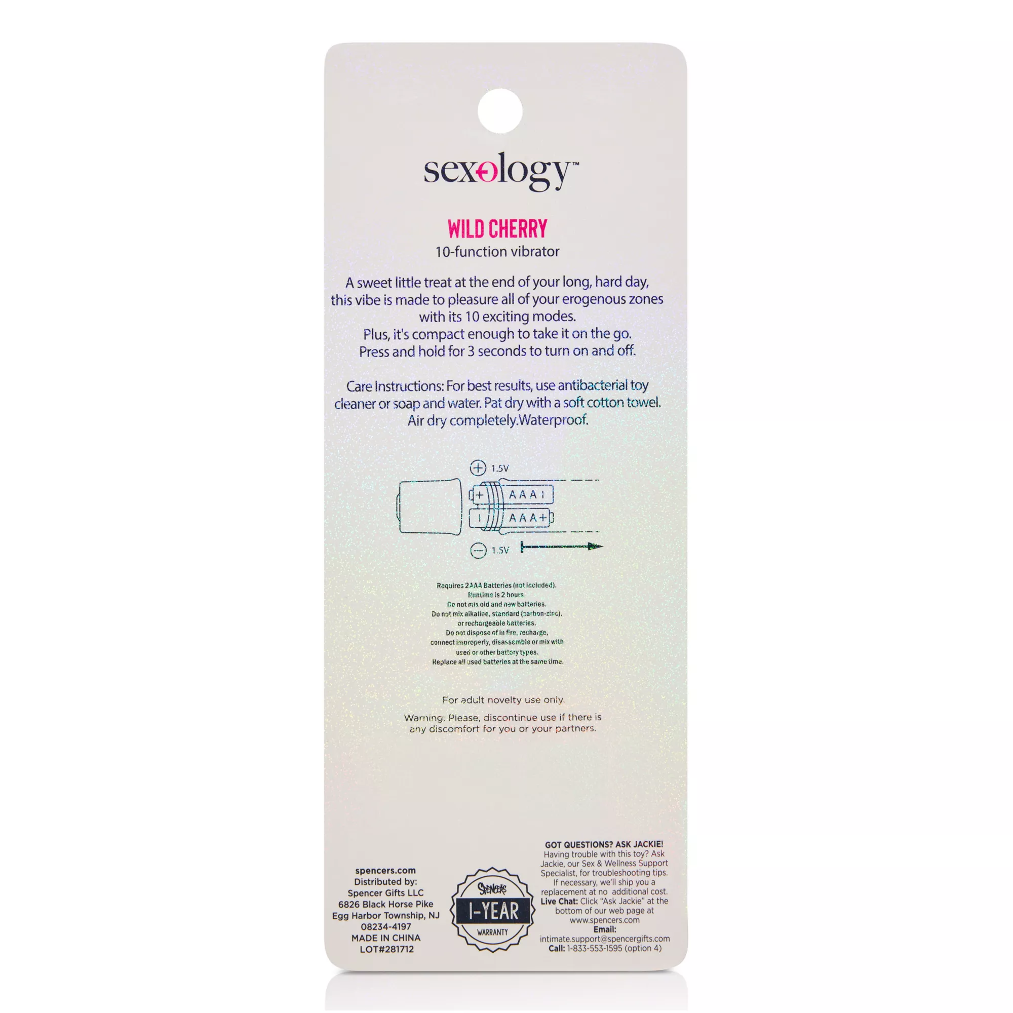 Wild Cherry Bullet Vibrator - Sexology at Spencer's