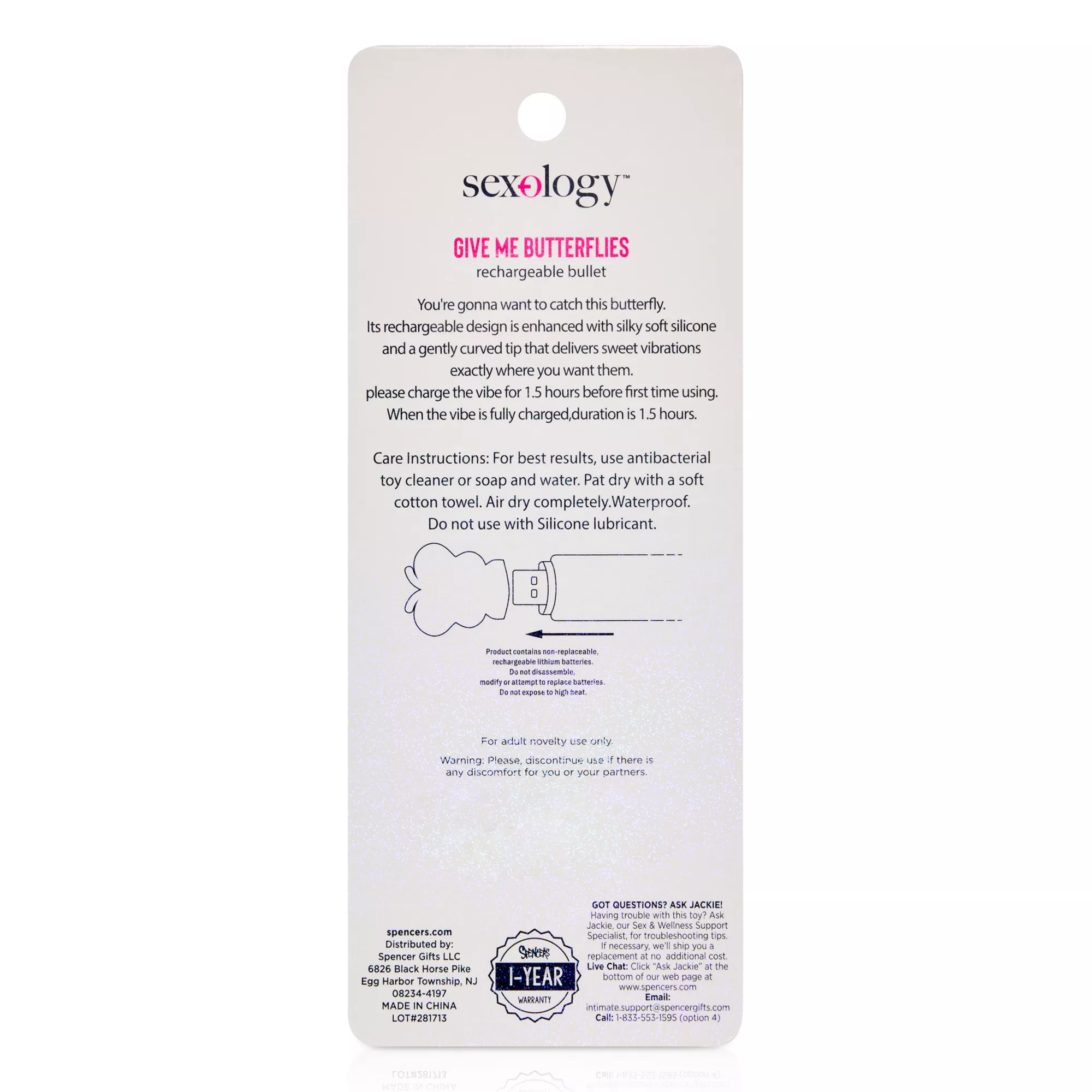 Give Me Butterflies Bullet Vibrator - Sexology at Spencer's