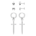 Multi-Pack Skull Stud Earrings and Dagger Dangle Earrings 3 Pair - 18 Gauge at Spencer's