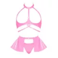 Pink Halter Top and Skirt Set at Spencer's