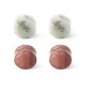 Multi-Pack Brown and White Quartz Double Flared Plugs 4 Pack at Spencer's