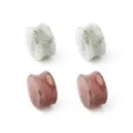 Multi-Pack Brown and White Quartz Double Flared Plugs 4 Pack at Spencer's