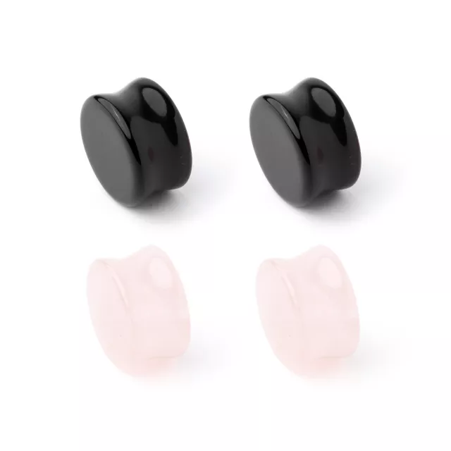 Multi-Pack Obsidian Effect Stone Plugs - 2 Pair at Spencer's