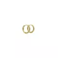 CZ Goldtone Patterned Huggie Hoop Earrings at Spencer's