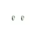 CZ Silvertone and Black Huggie Hoop Earrings at Spencer's
