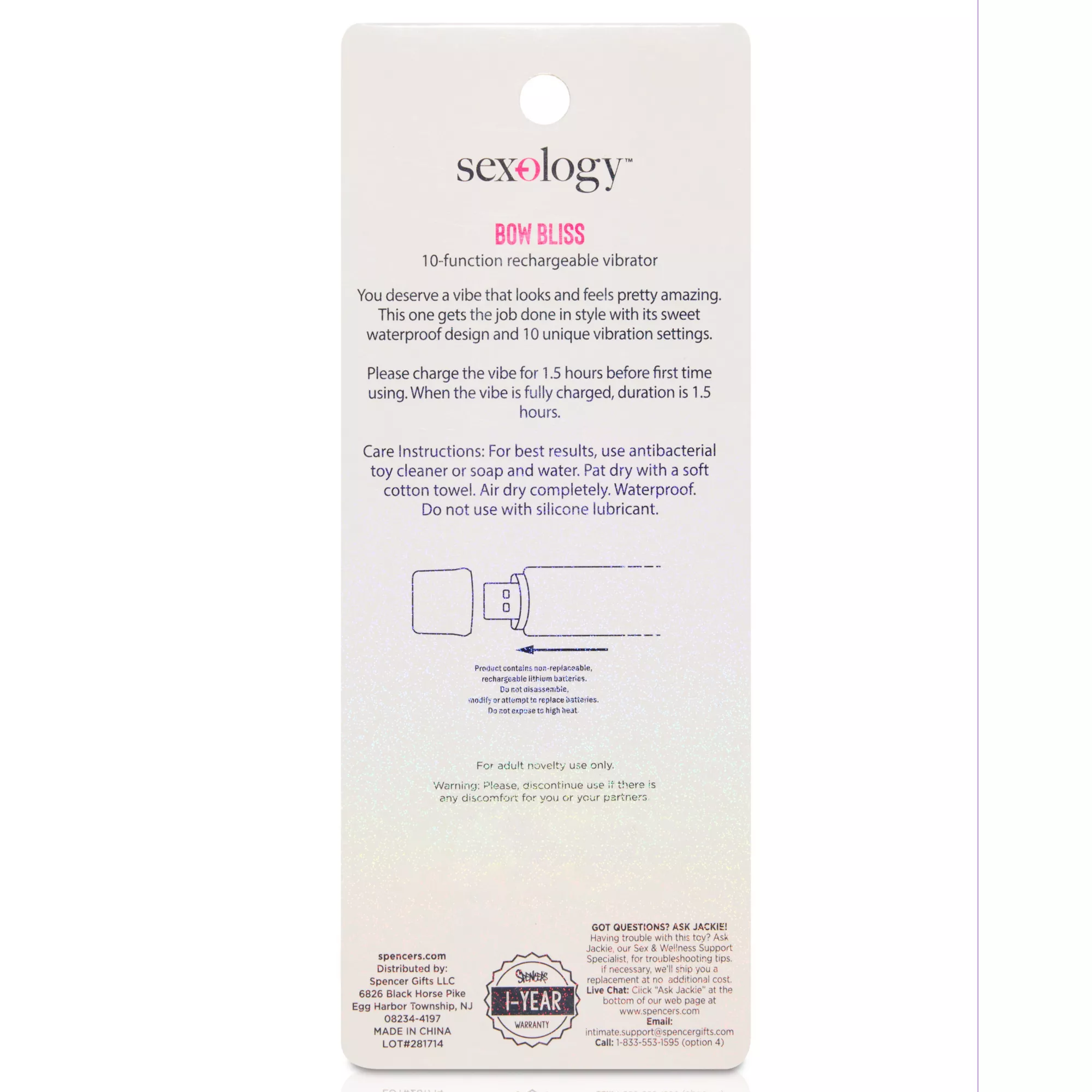 Sexology Bow Bliss Bullet Vibrator at Spencer's
