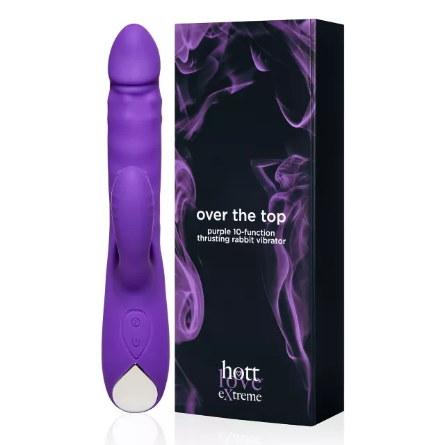 Over the Top Thrusting Rabbit Vibrator Purple - Hott Love Extreme at Spencer's