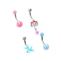 Multi-Pack CZ Circus Belly Rings 4 Pack - 14 Gauge at Spencer's