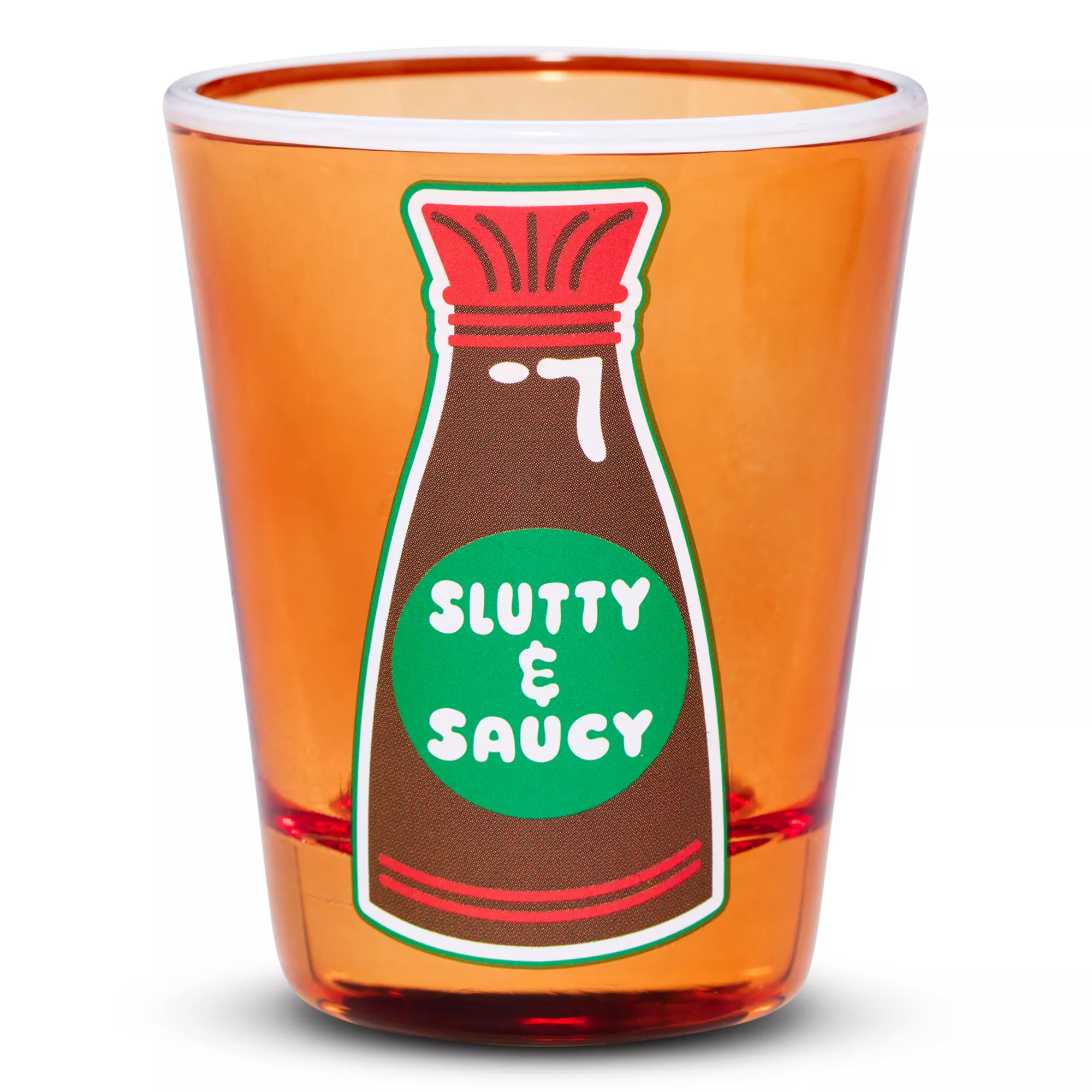 Slutty and Saucy Shot Glass - 1.5 oz. at Spencer's