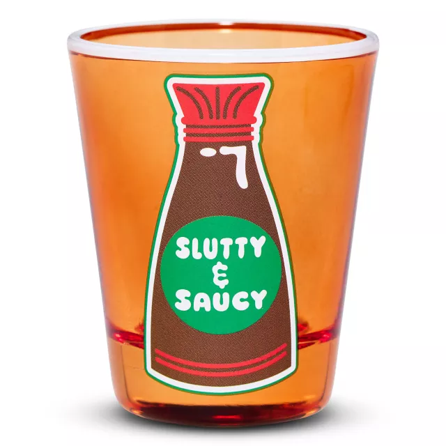 Slutty and Saucy Shot Glass - 1.5 oz. at Spencer's