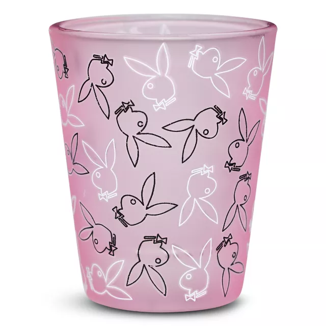 Pink Playboy Bunny Print Frosted Shot Glass - 2 oz. at Spencer's
