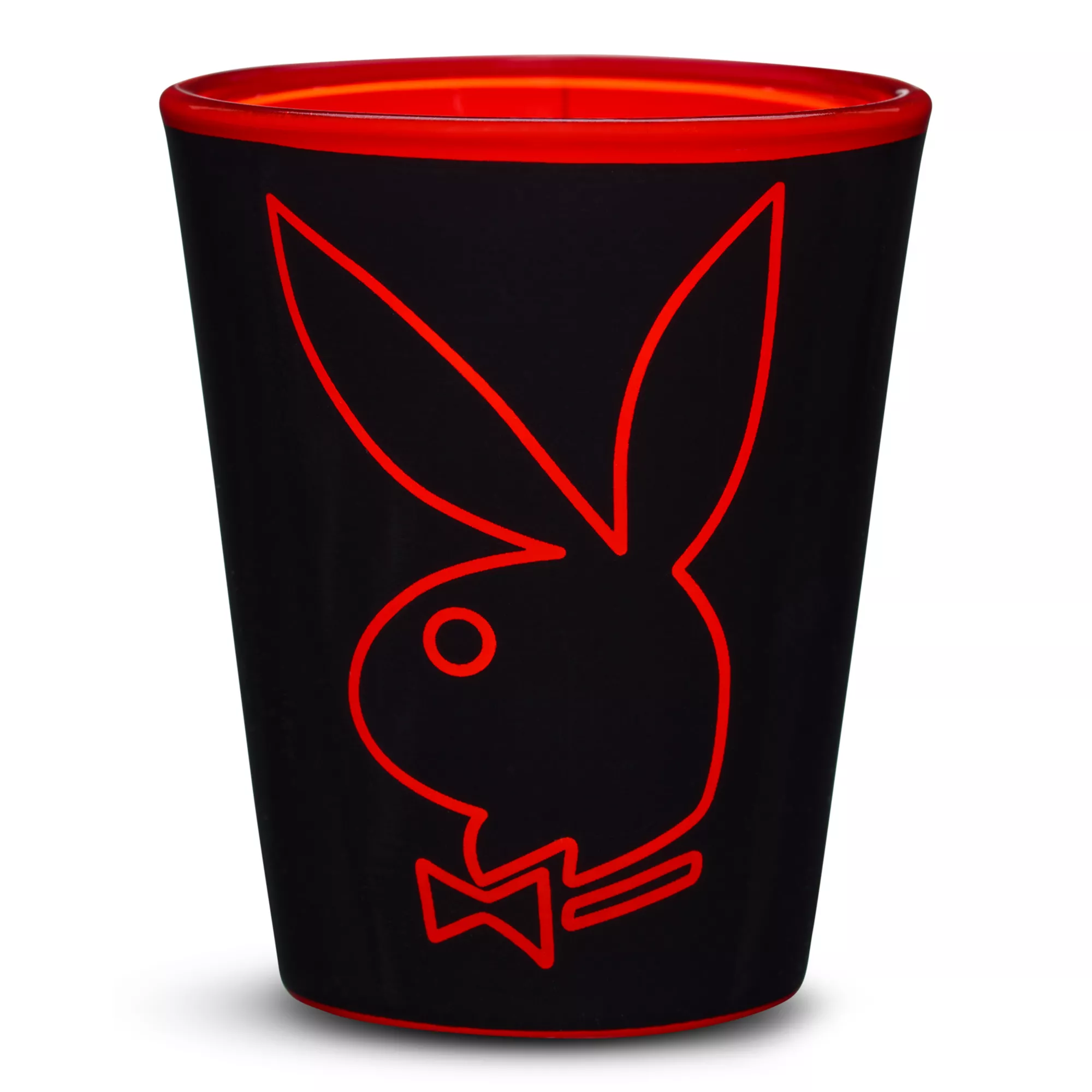 Black and Red Playboy Bunny Matte Shot Glass - 2 oz. at Spencer's