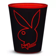 Black and Red Playboy Bunny Matte Shot Glass - 2 oz. at Spencer's
