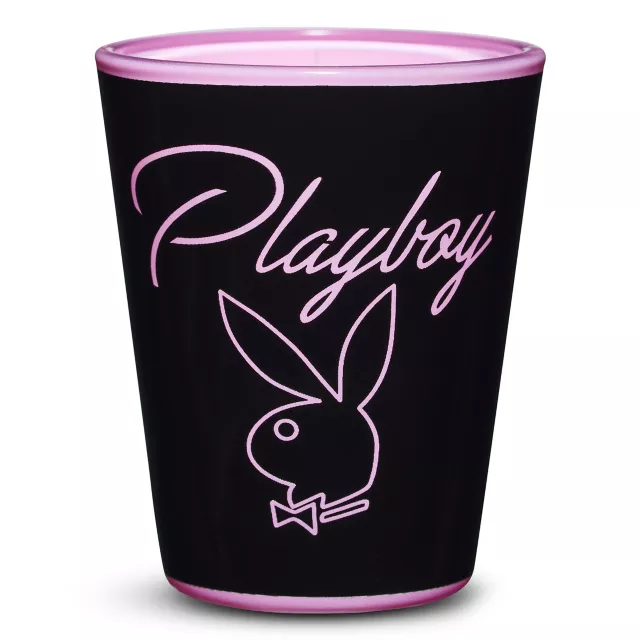 Black and Pink Playboy Bunny Matte Shot Glass - 2 oz. at Spencer's