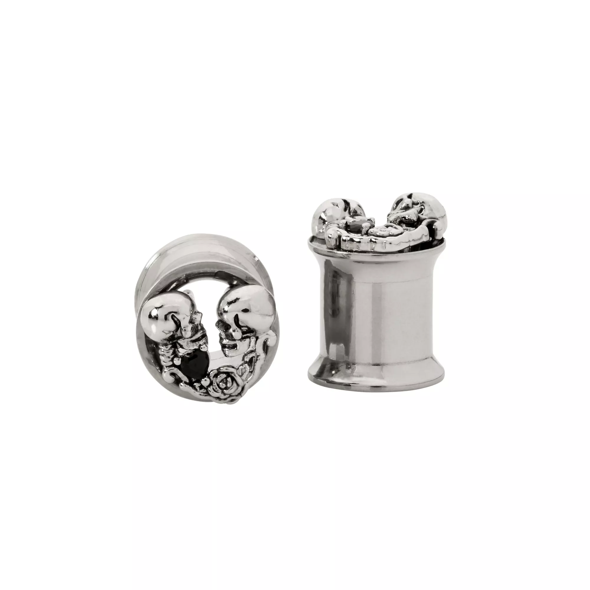 Silvertone Skeleton Plugs at Spencer's