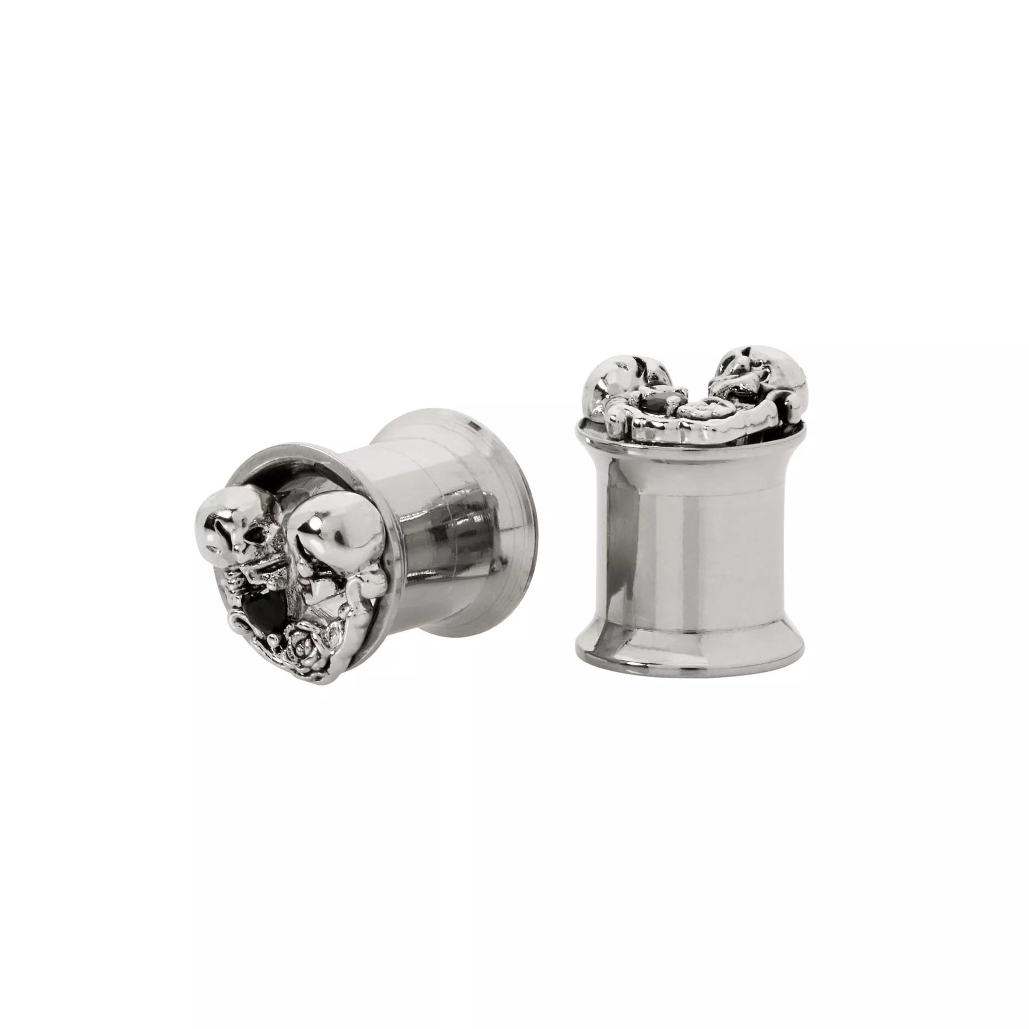 Silvertone Skeleton Plugs at Spencer's