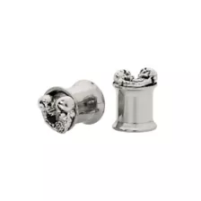 Silvertone Skeleton Plugs at Spencer's
